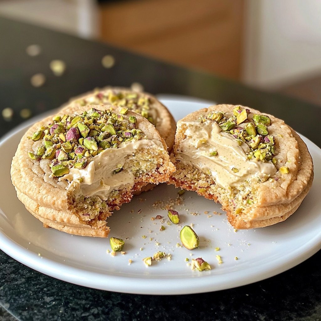 Gefüllte Pistazien-Plätzchen mit Pistaziencreme