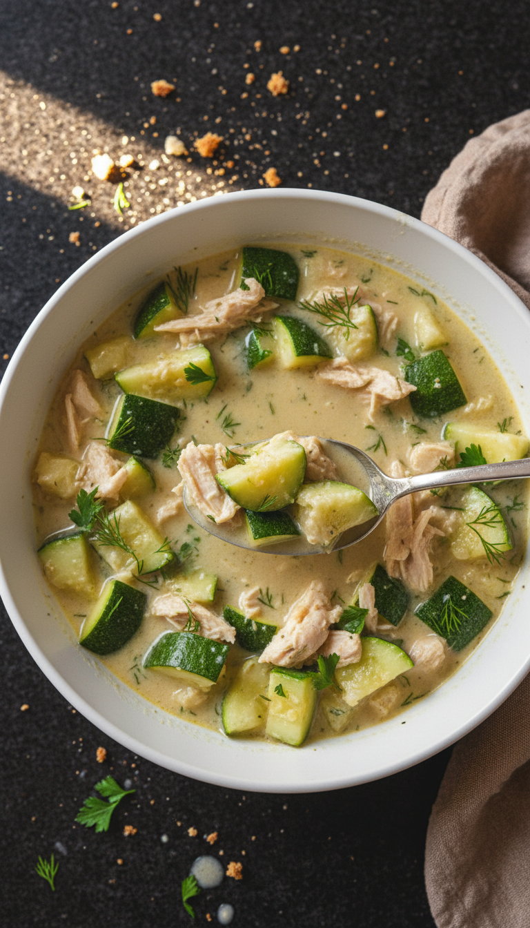 Zucchini Hähnchen Suppe Fusion