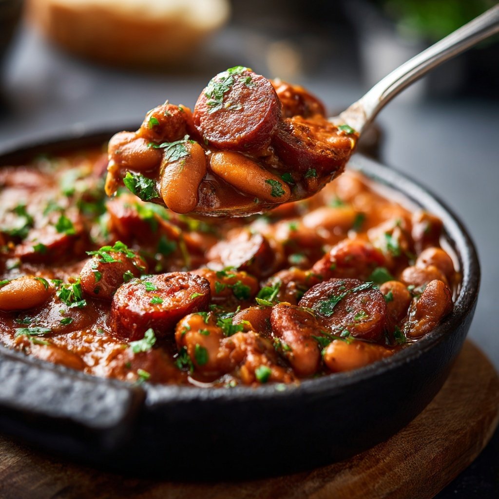 Bohnen Eintopf mit Mettwurst