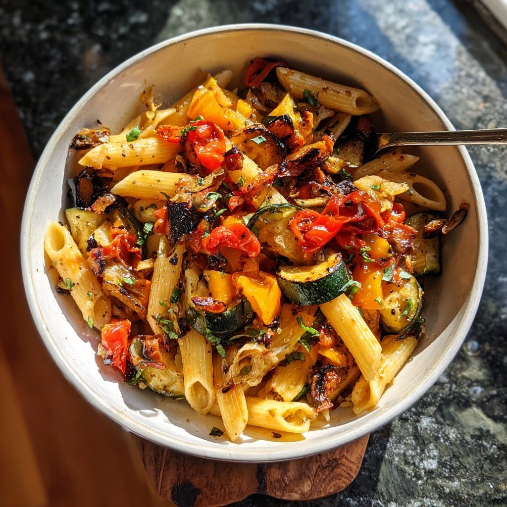Zesty Roasted Vegetable Pasta