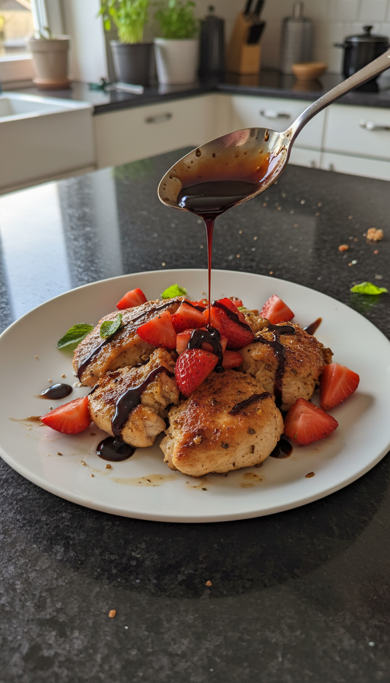 Herzhaftes Erdbeer Balsamico Hähnchen​