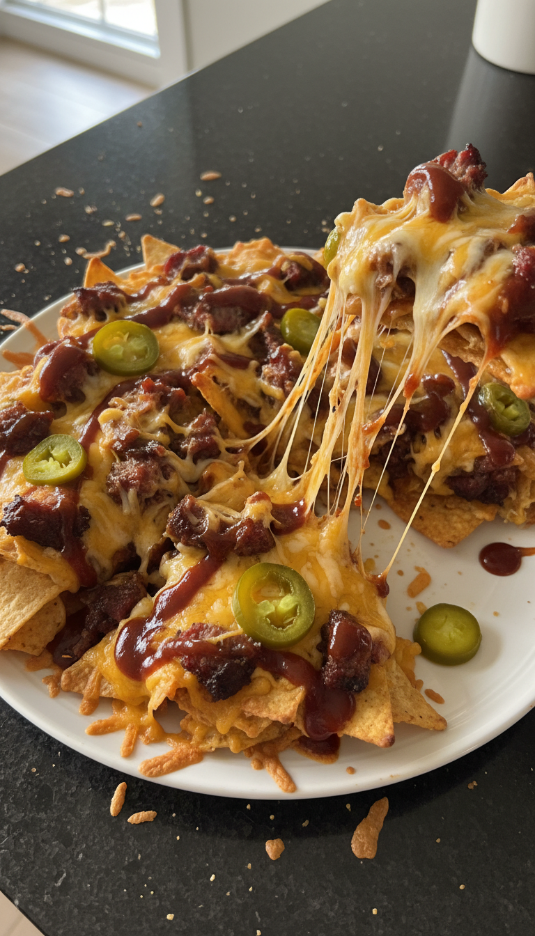 BBQ Brisket Nacho Pie