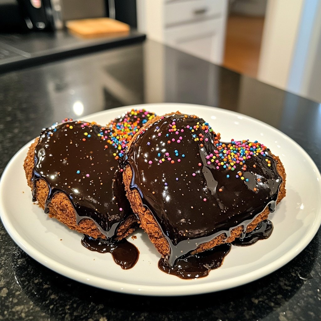 Lebkuchenherzen mit Schokoladenglasur
