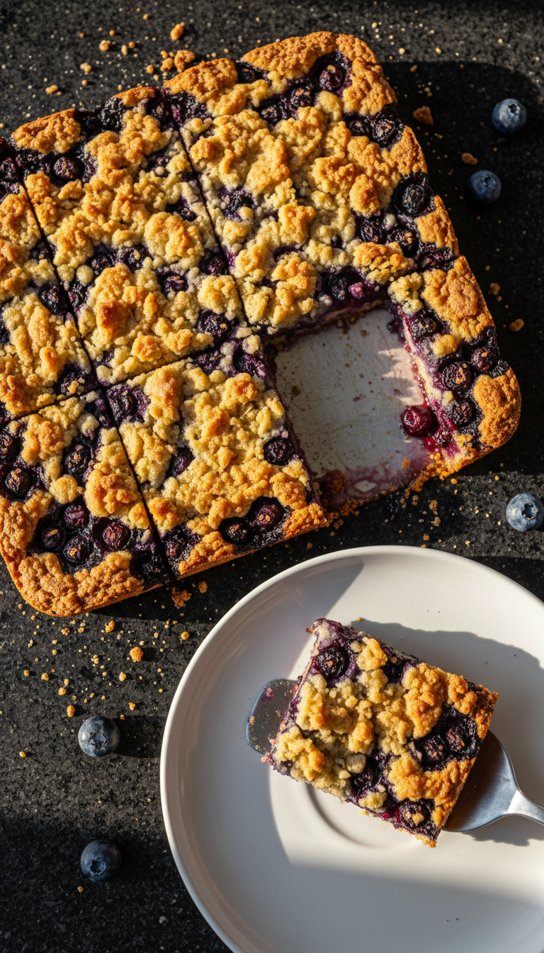 Sauerteig Heidelbeer Crumble Riegel​