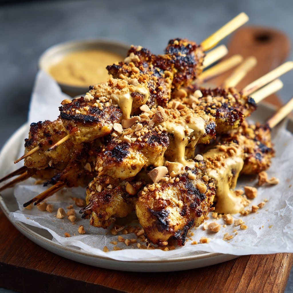 Hähnchen Satay Spieße