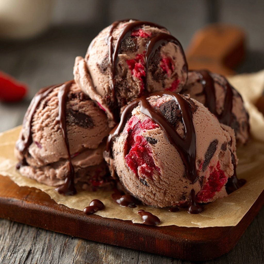 Schokoladen-Erdbeer-Eis-Delikatesse