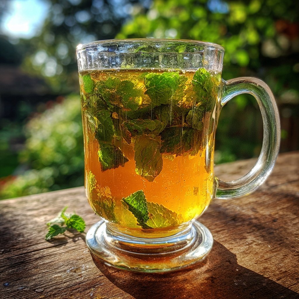Erfrischender Löwenzahntee mit Minze