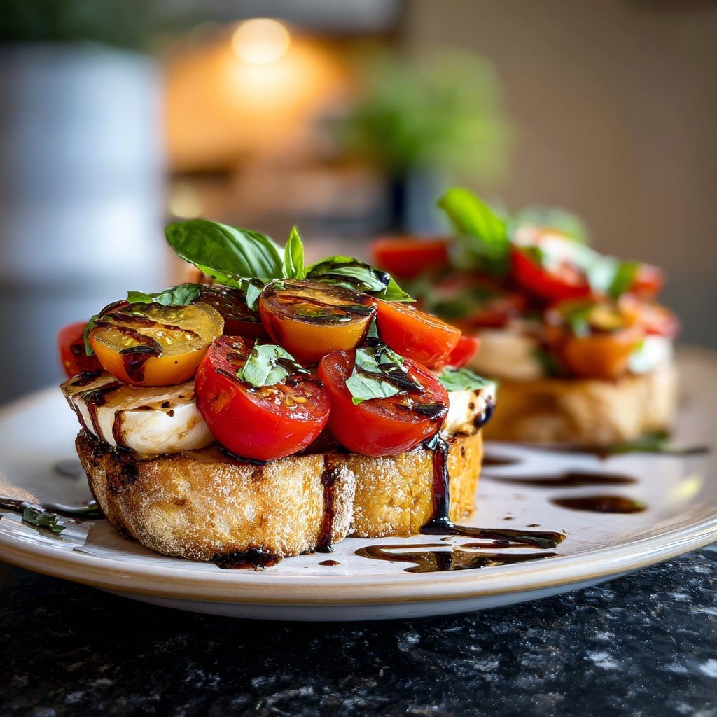 Balsamico Hähnchen Caprese mit Kräutern