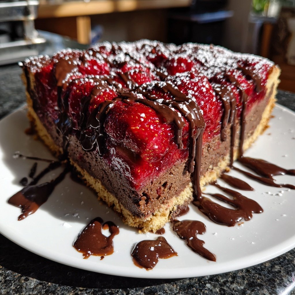 Galentine’s Schokostück Erdbeerkuchen