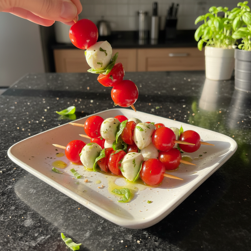 Einfache Caprese Spieße