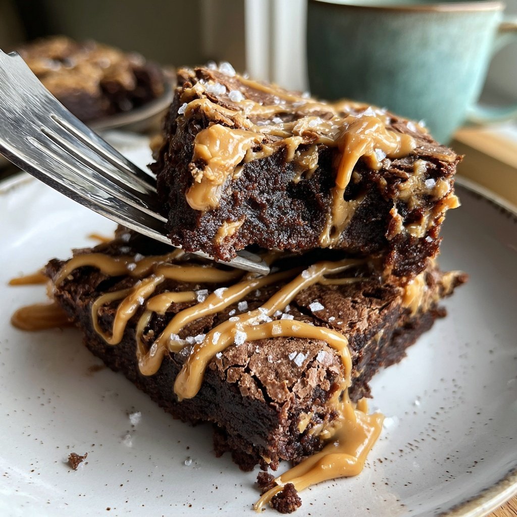 Erdnussbutter Topfen Brownies