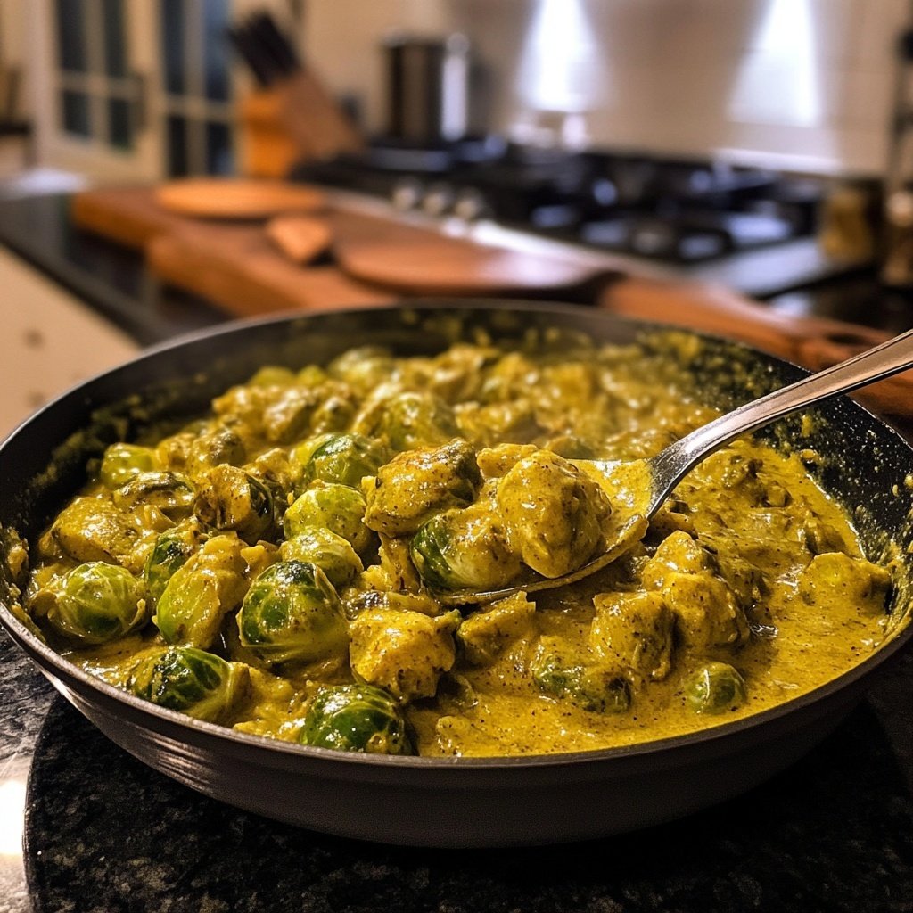 Veganes Rosenkohl-Curry