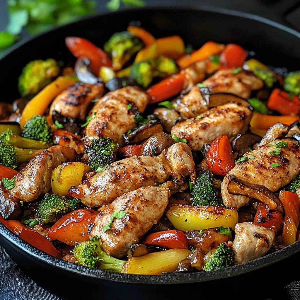 Low Carb Gemüsepfanne mit Putenstreifen