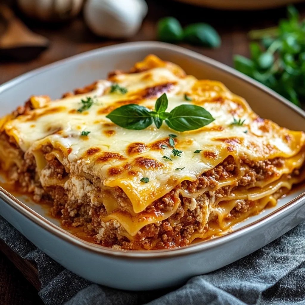 Klassische Lasagne Bolognese mit Bechamelsoße