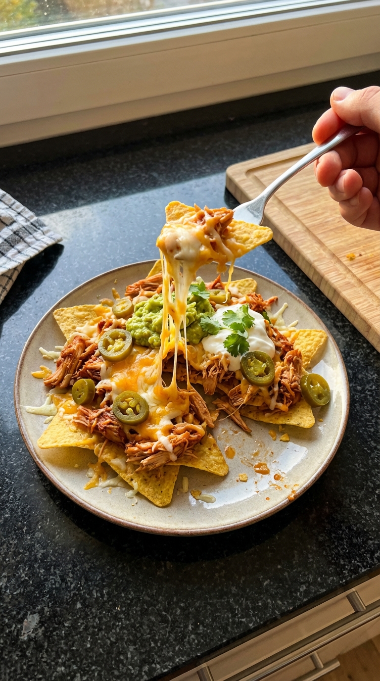 BBQ Hähnchen Voll Beladene Nachos​