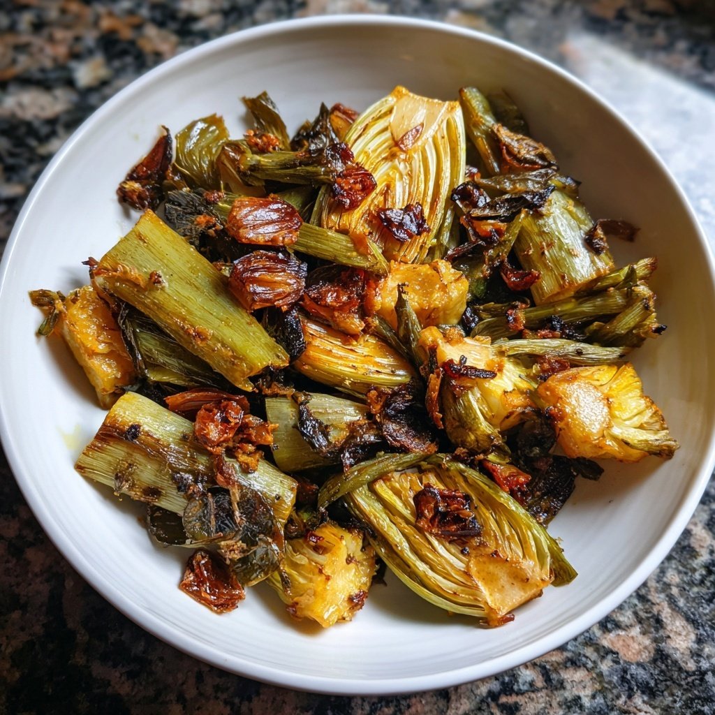 Fenchel Knoblauch Geröstetes Wintergemüse