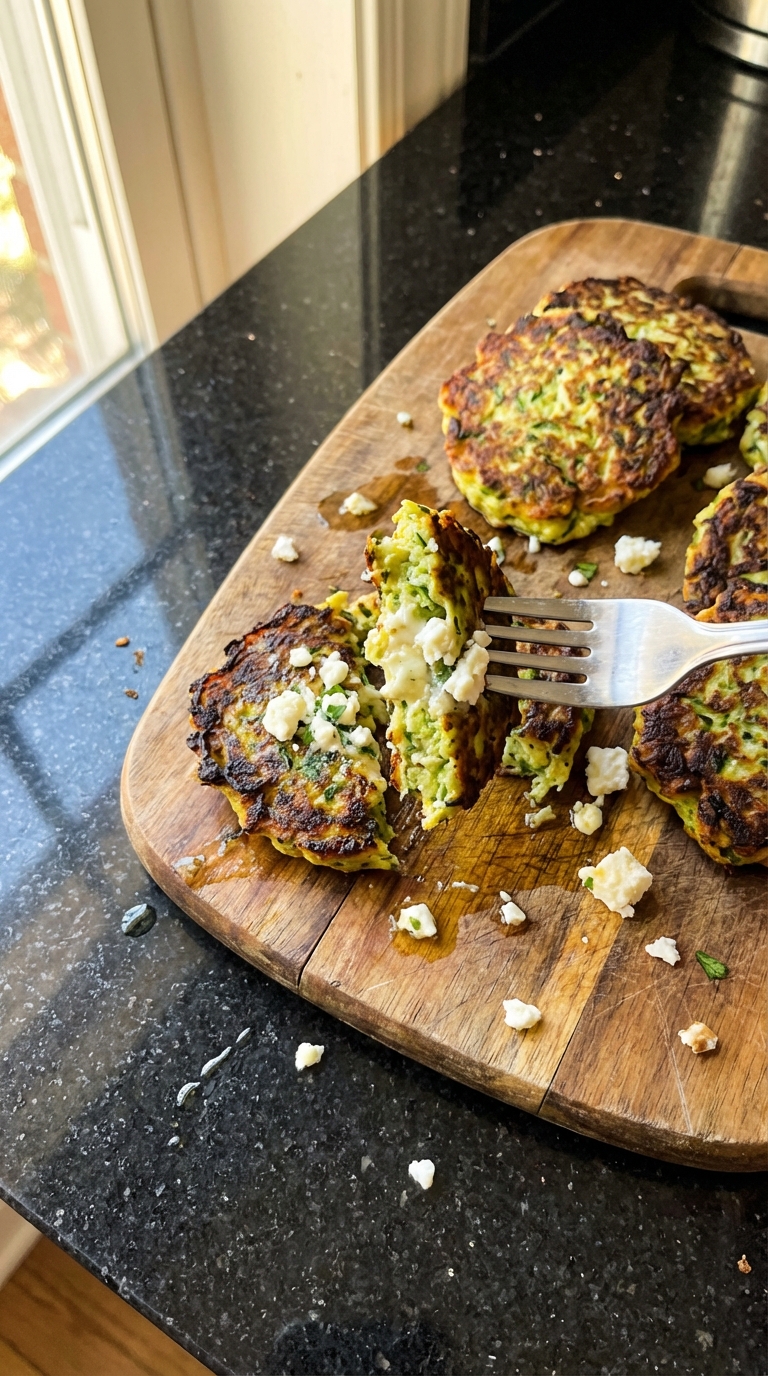 Zucchini Fritters mit Feta