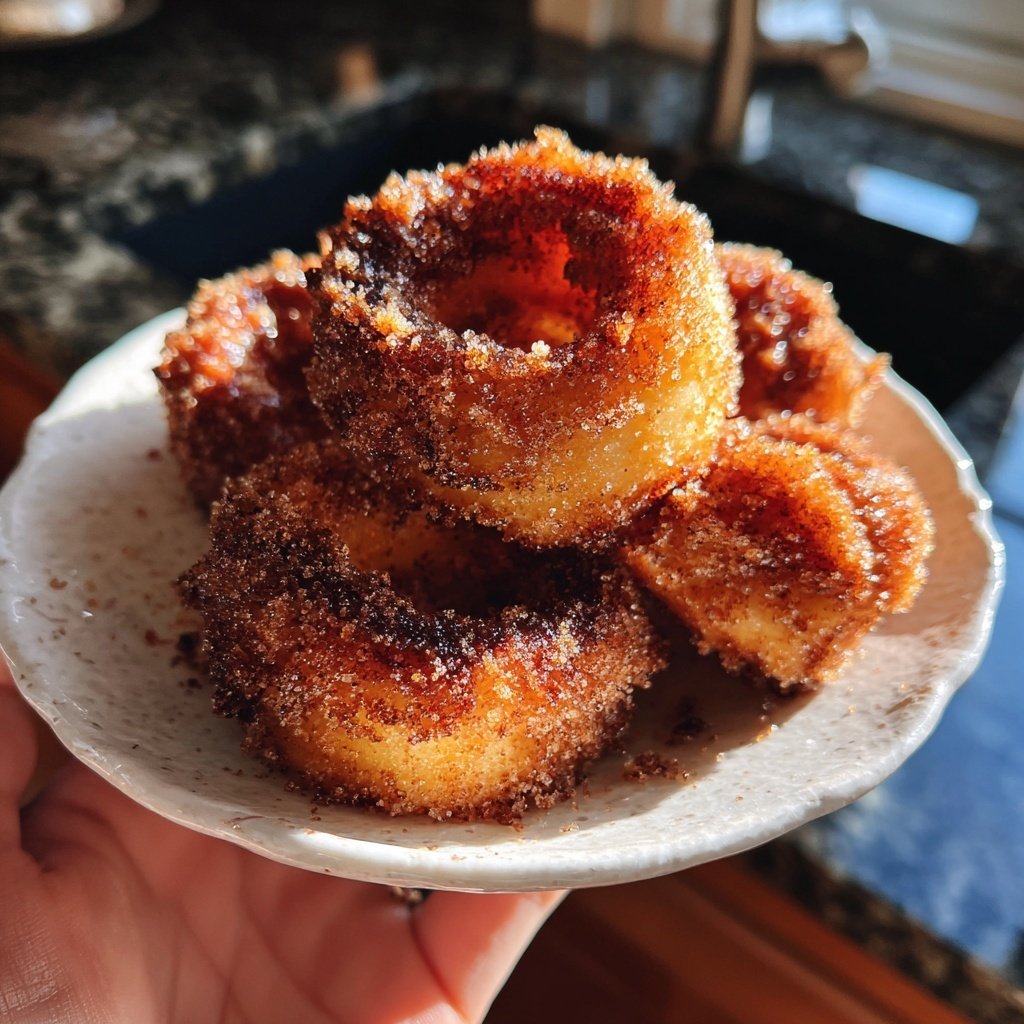 Apfelringe mit Zimt im Airfryer