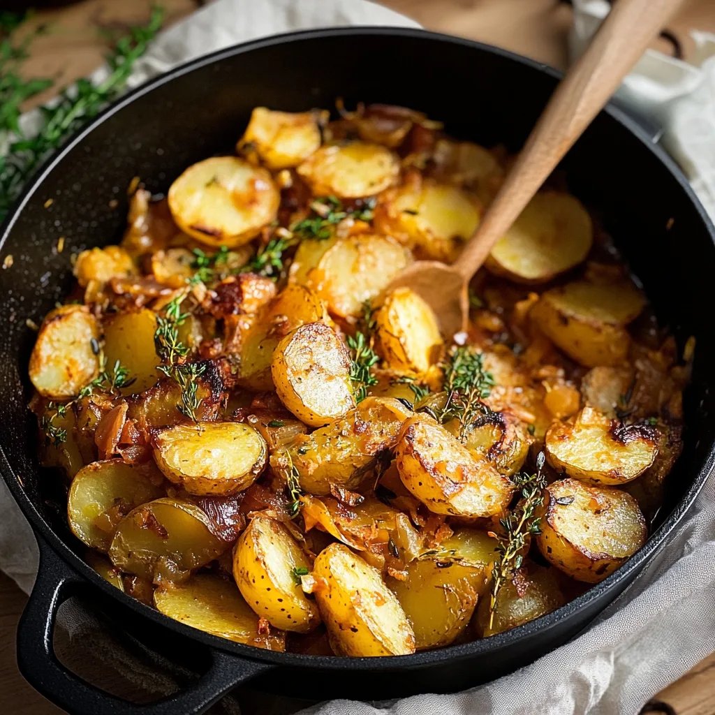 Rosenkohl Pfanne mit Kartoffeln