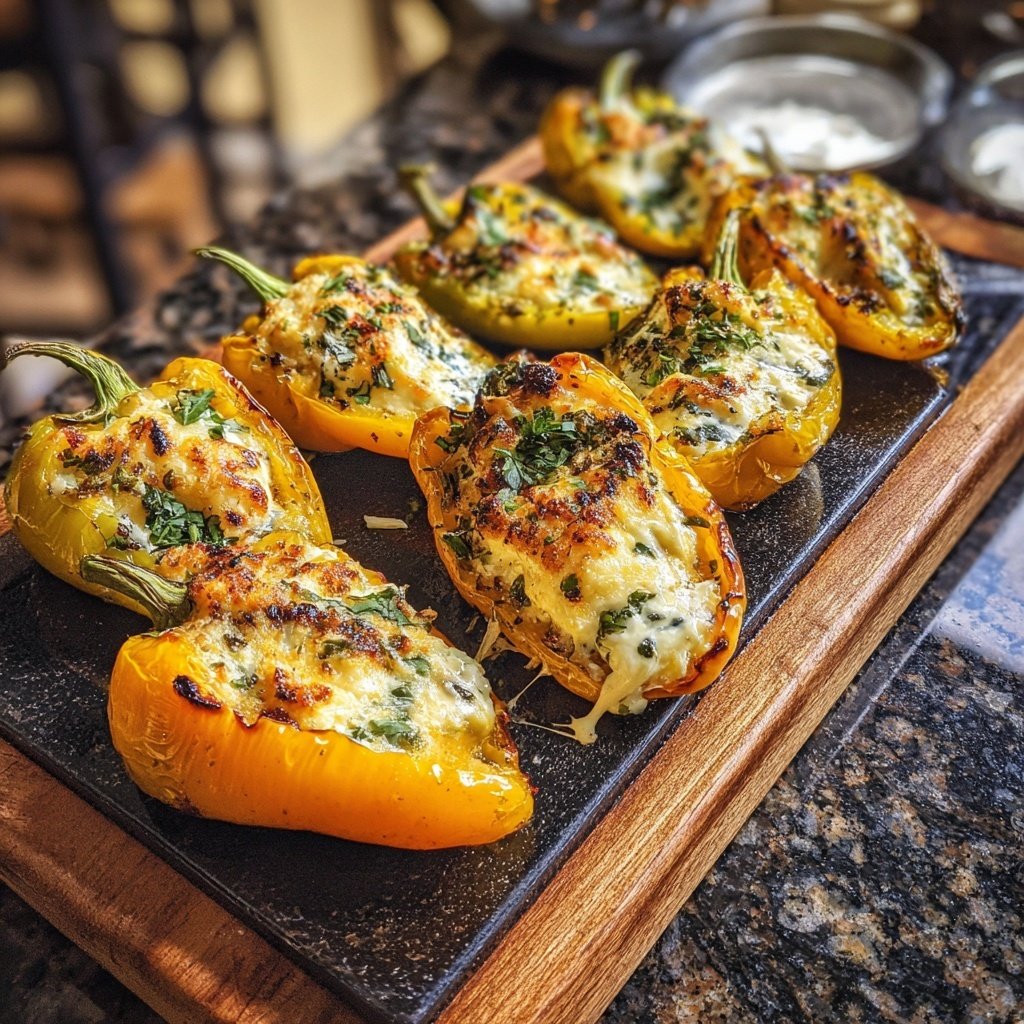 Einfache gefüllte Vanille-Paprika