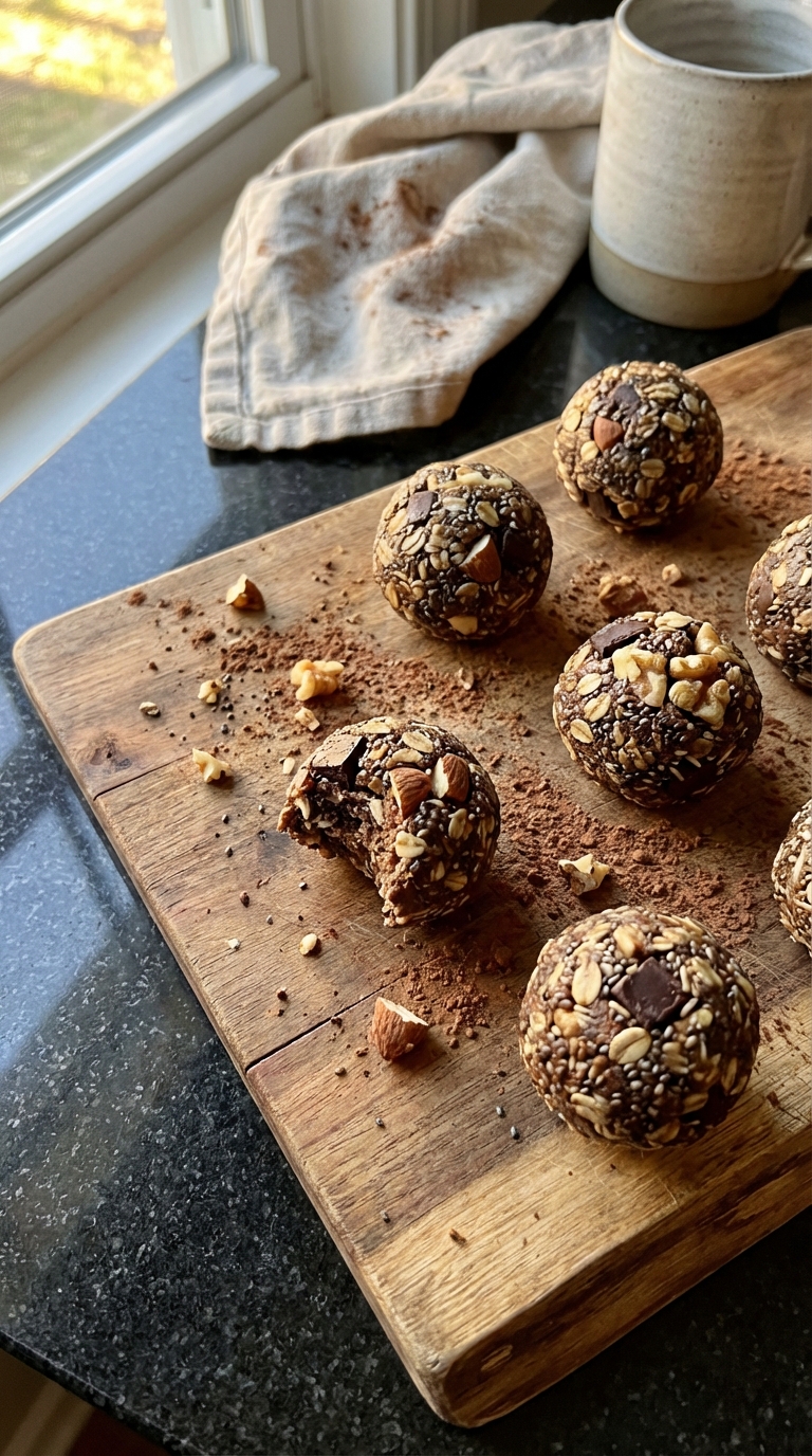 Nussige Schoko Energie Bissen