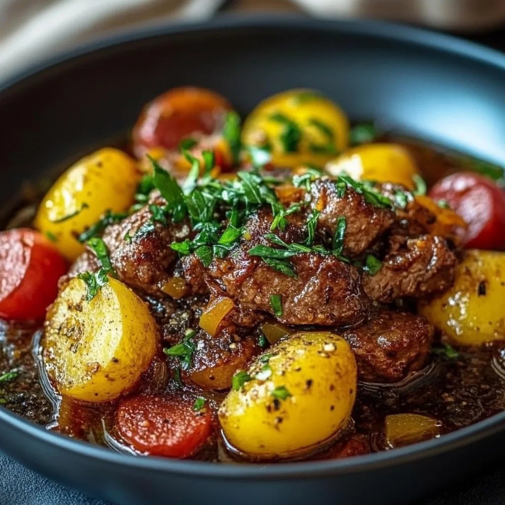 Bauerntopf mit Hackfleisch, Kartoffeln & Paprika