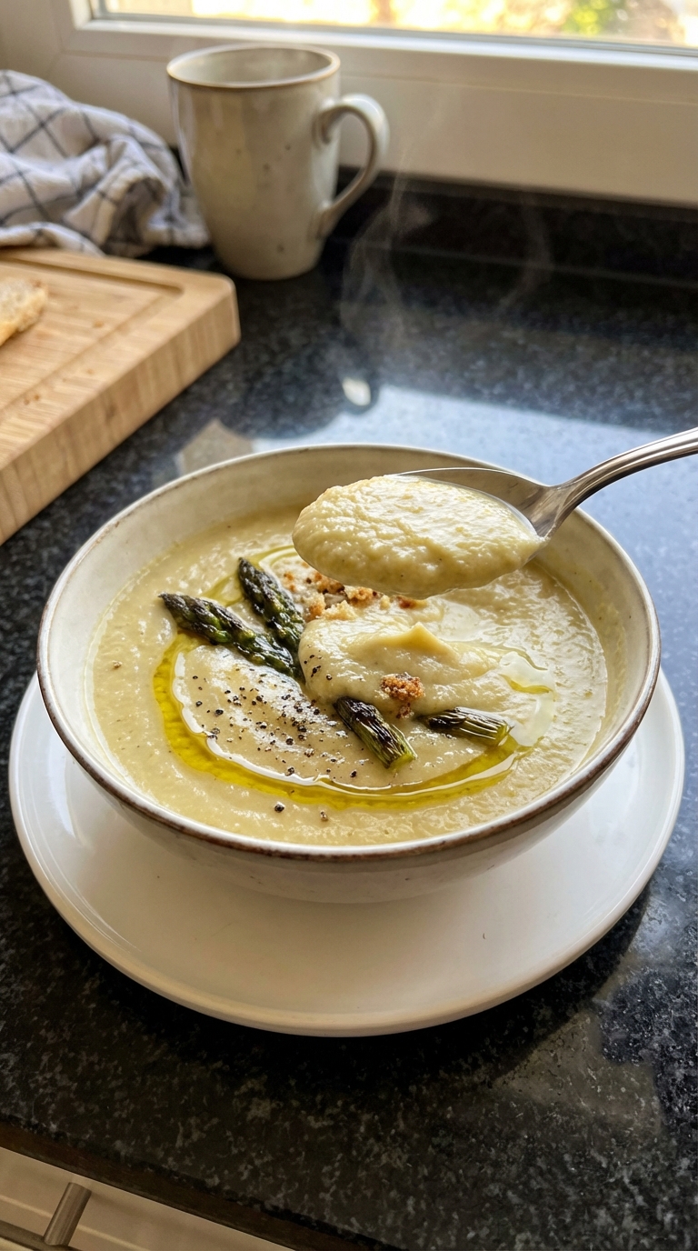 Geröstete Spargelsuppe