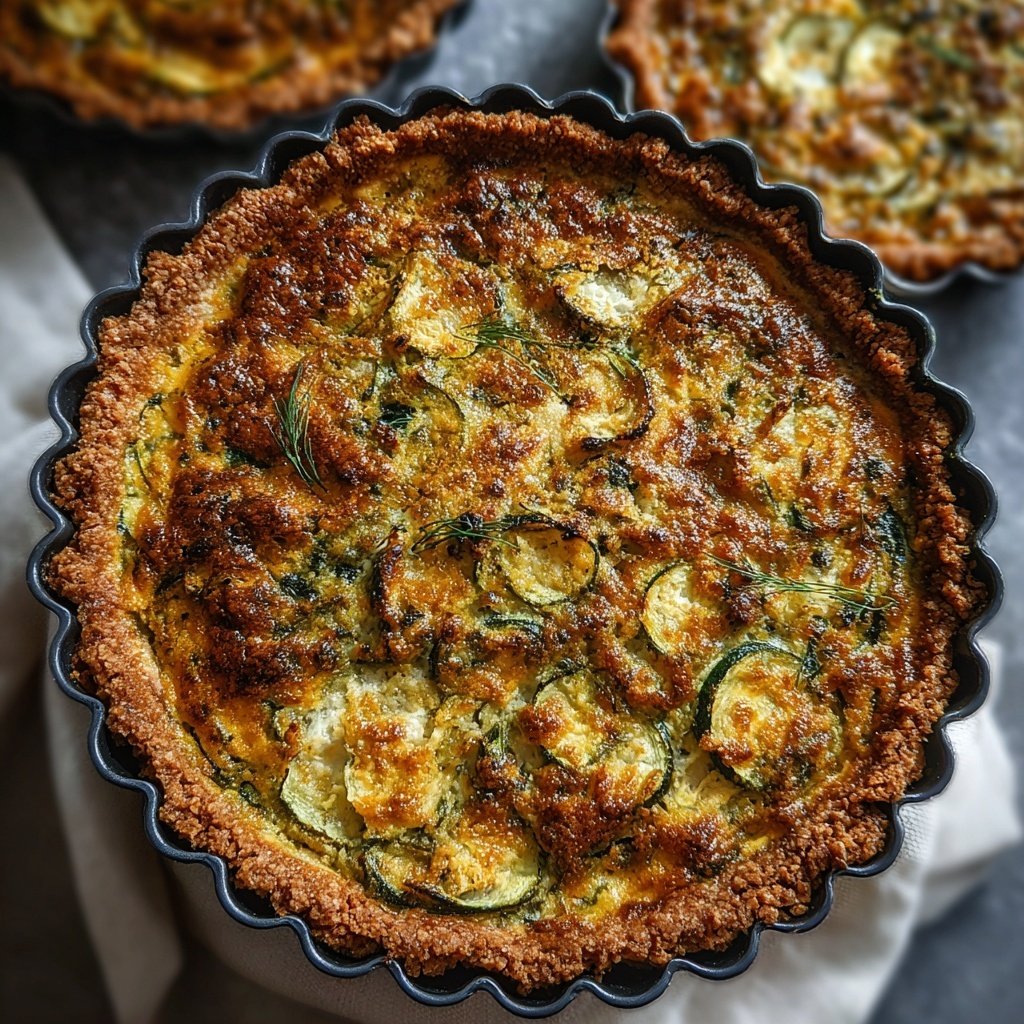 Herzhafter Quiche mit Vanille und Zucchini