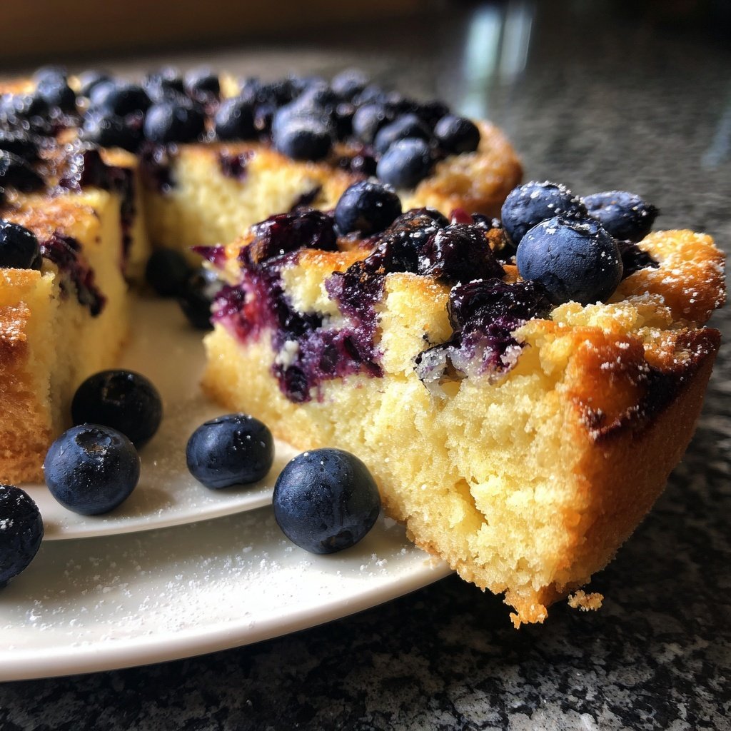 Käsepfannkuchen mit frischen Blaubeeren